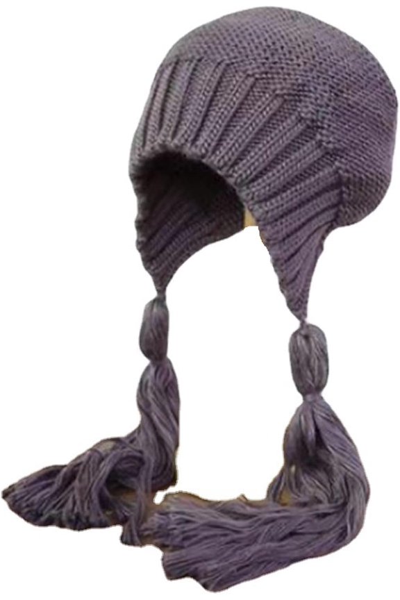 Womens Peruvian Winter Hat Warm Knit Beanie Hat with Ear Flaps Tassel Chullo Hat Wool Cap Outdoor