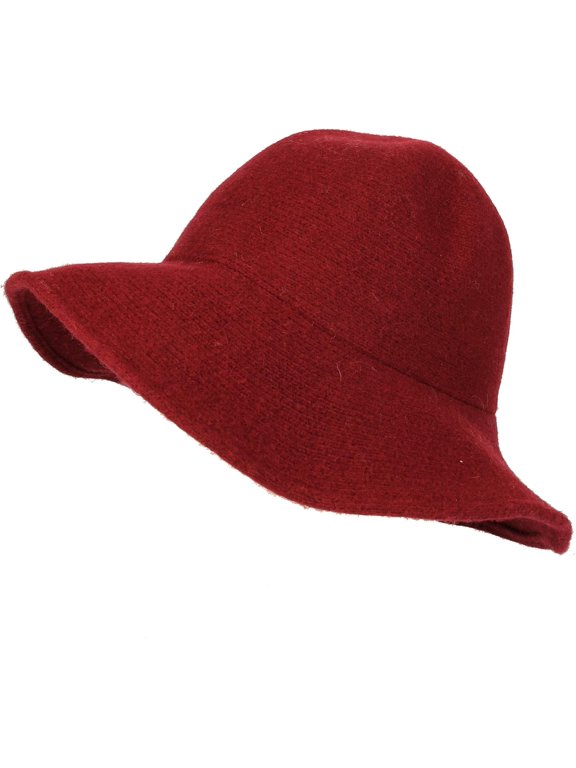Wool Winter Floppy Wide Brim Womens Bowler Fodora Hat DWB1103