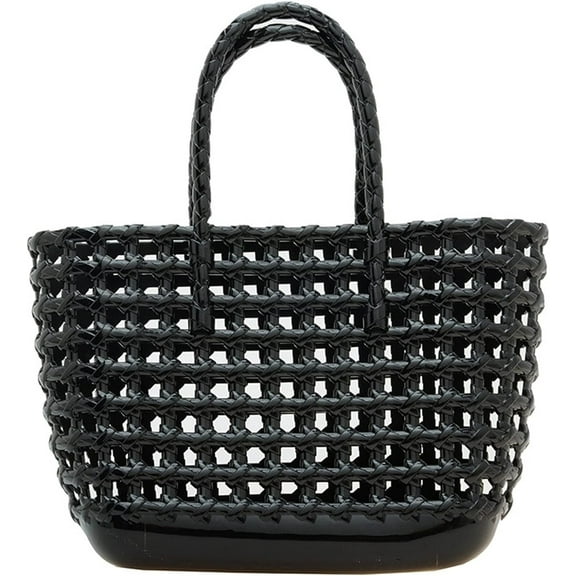 Kukuzhu Woven Jelly Bag, Rubber Tote Bag Waterproof Travel Bags for Women Washable Totes Handbag for Sports Beach Pool