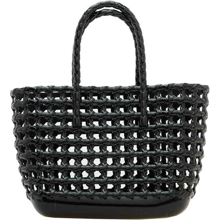 Kukuzhu Woven Jelly Bag Rubber Tote Bag Waterproof Travel Bags for Women Washable Totes Handbag for Sports Beach Pool Walmart