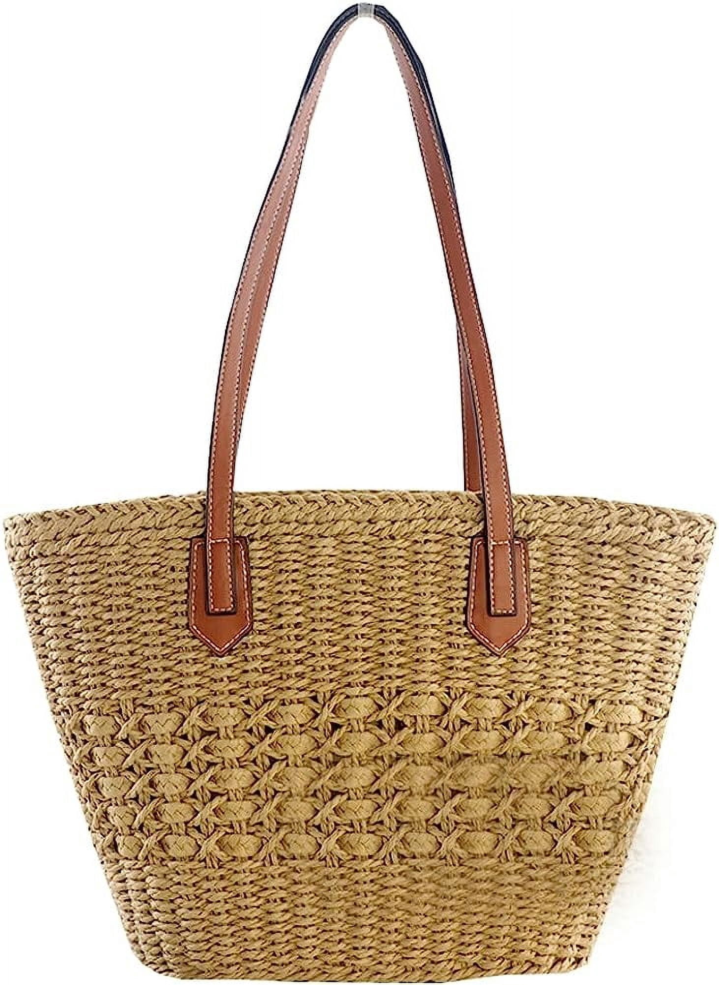 Kukuzhu Woven Straw Bag, Women Fashion Handmade Beach Shoulder Bag ...