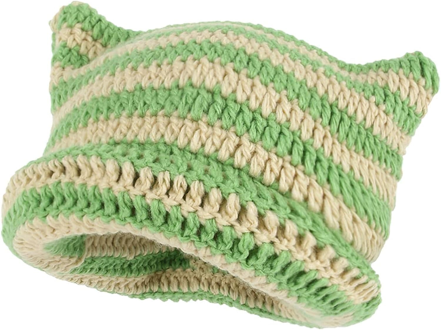 Goth Clothes Crochet Cat Hat Cat Beanie Knit Hat - Y2K Grunge Goth ...