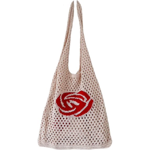 Kukuzhu Y2k Aesthetic Tote Bag Aesthetic Crochet Tote Bag Aesthetic Tote Bags Tote Bag Aesthetic Y2k Bag