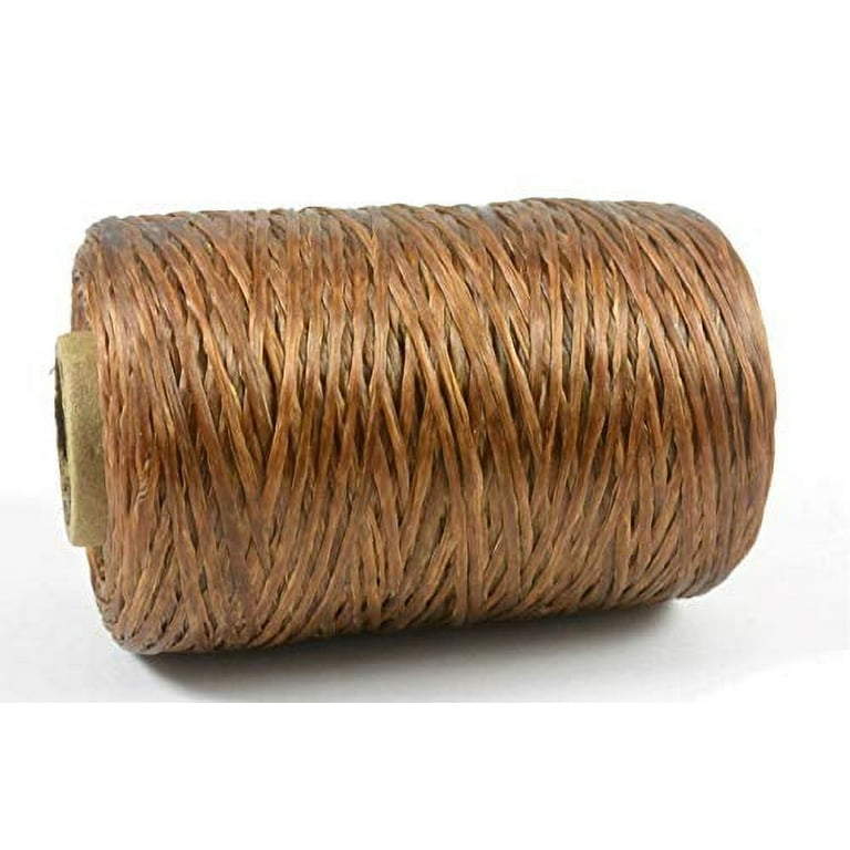 Kulay Artificial Deer Sinew Brown Waxed Flat Poly Thread for Beading Craft  and Sewing - 9 Color Variations (1 Spool, 5-Ply, 8 Oz, 300 Yards or 900