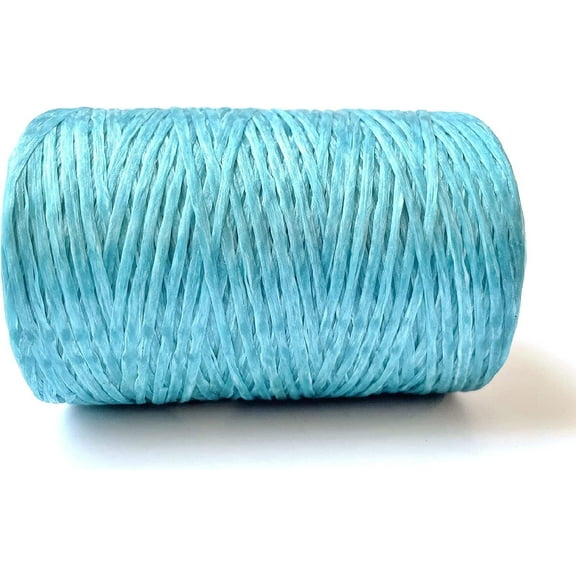 Kulay Artificial Deer Sinew Turquoise Waxed Flat Polyester Thread for Beading, Leather, Tie-dye Crafts and Sewing, Turquoise Sinue (5-Ply, 300 Yards or 900 Feet)