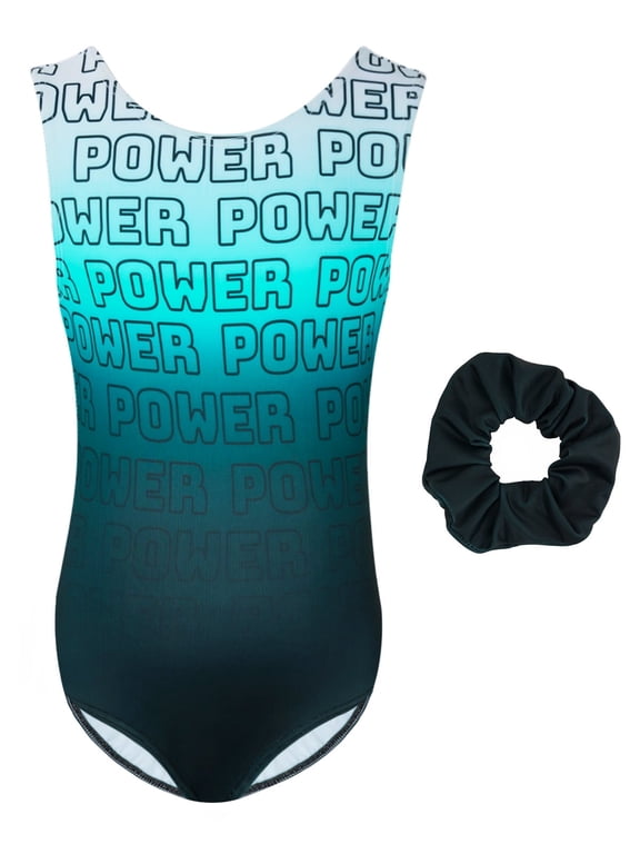 Gymnastics Leotards For Girls, Sleeveless Ballet Leotards For Girls Dance Gymnastic Outfits With Hairband,Green