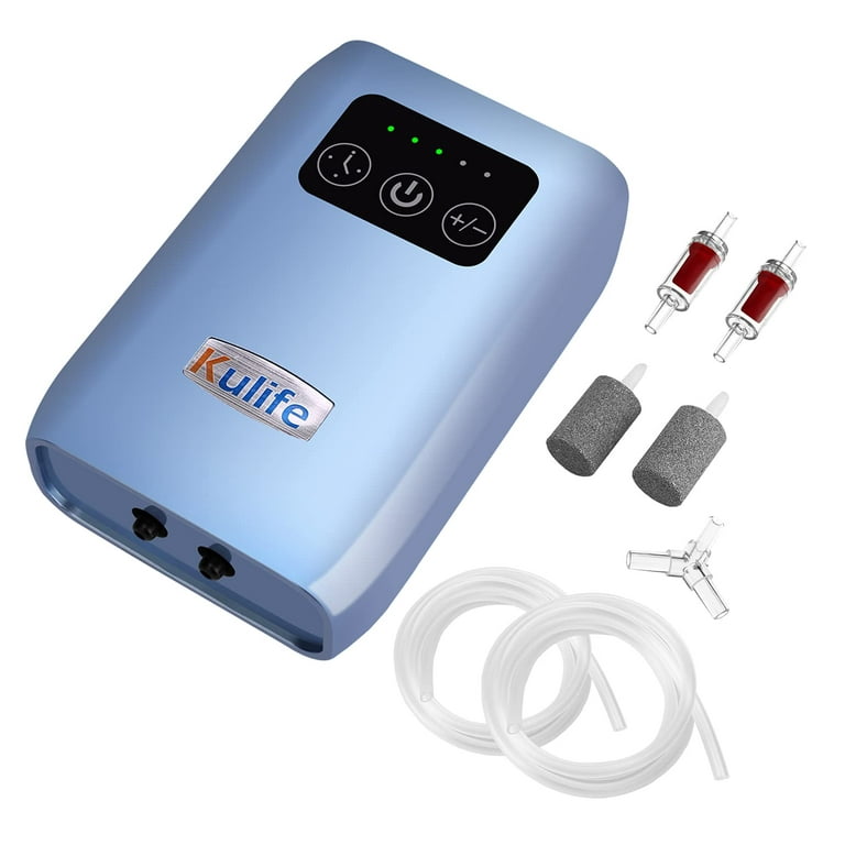 Kulife Aquarium Air Pump, USB Rechargeable Lithium Battery Powered