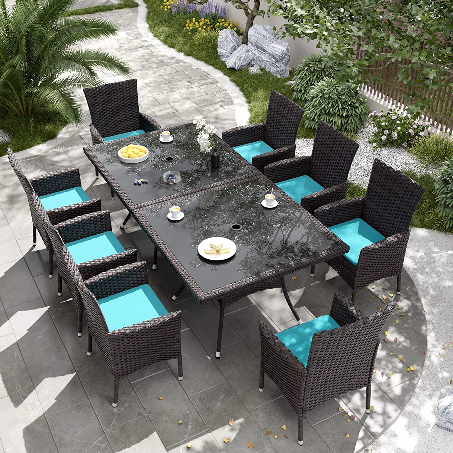 Outdoor dining set for 10 hotsell