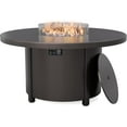 thumbnail image 1 of Kullavik 48 Inch Outdoor Propane Fire Pit Table,Round Firepit Table for Outside Patio,Gas Fire Table with Fire Glass,Waterproof Cover and Blue Glass Stone, 1 of 7