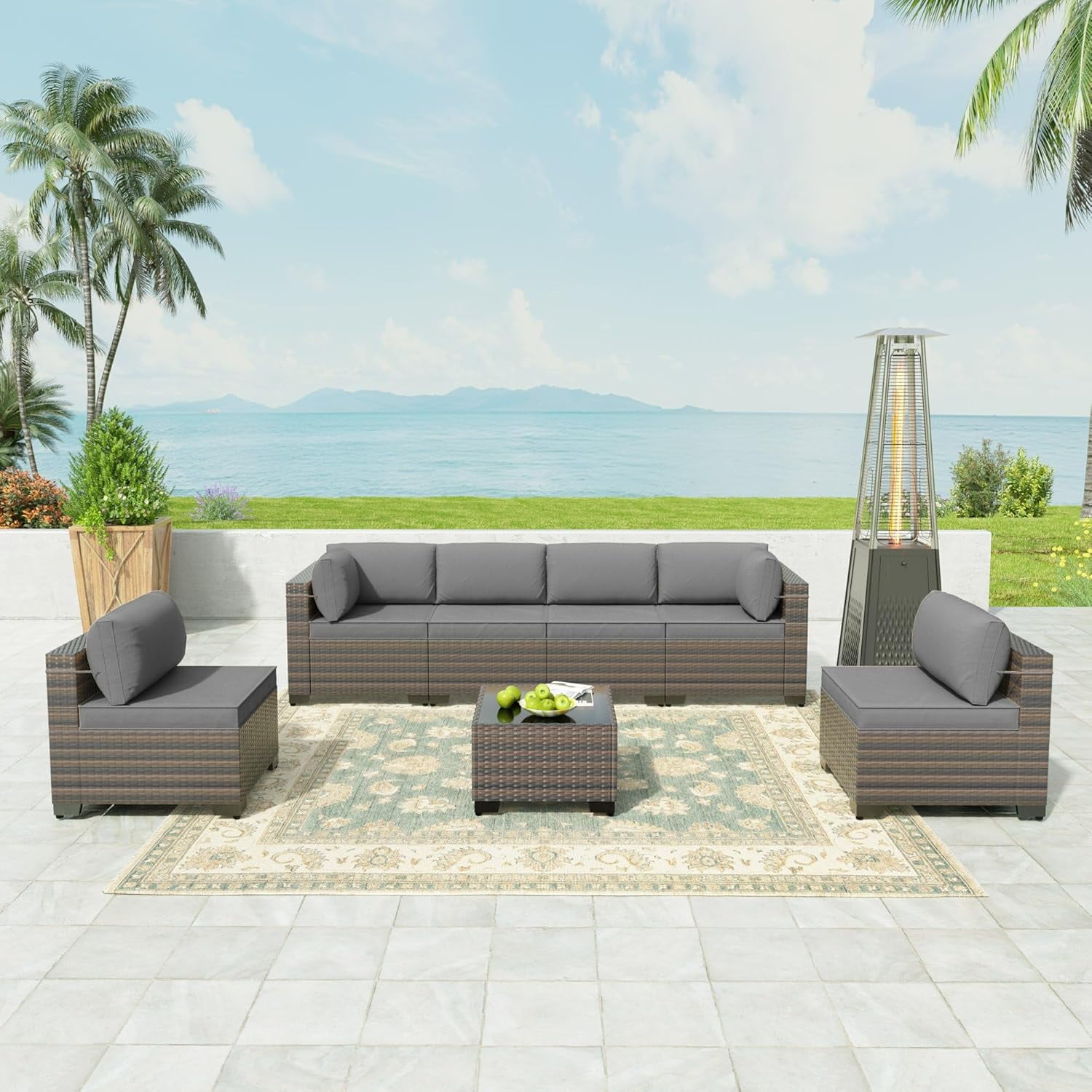 Kullavik 8 Pieces Patio Furniture Set - Thumbnail 3