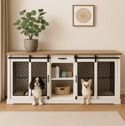 Picture Idea: Kullavik 86 6 Dog Crate Furniture For 2 Dogs Wooden
