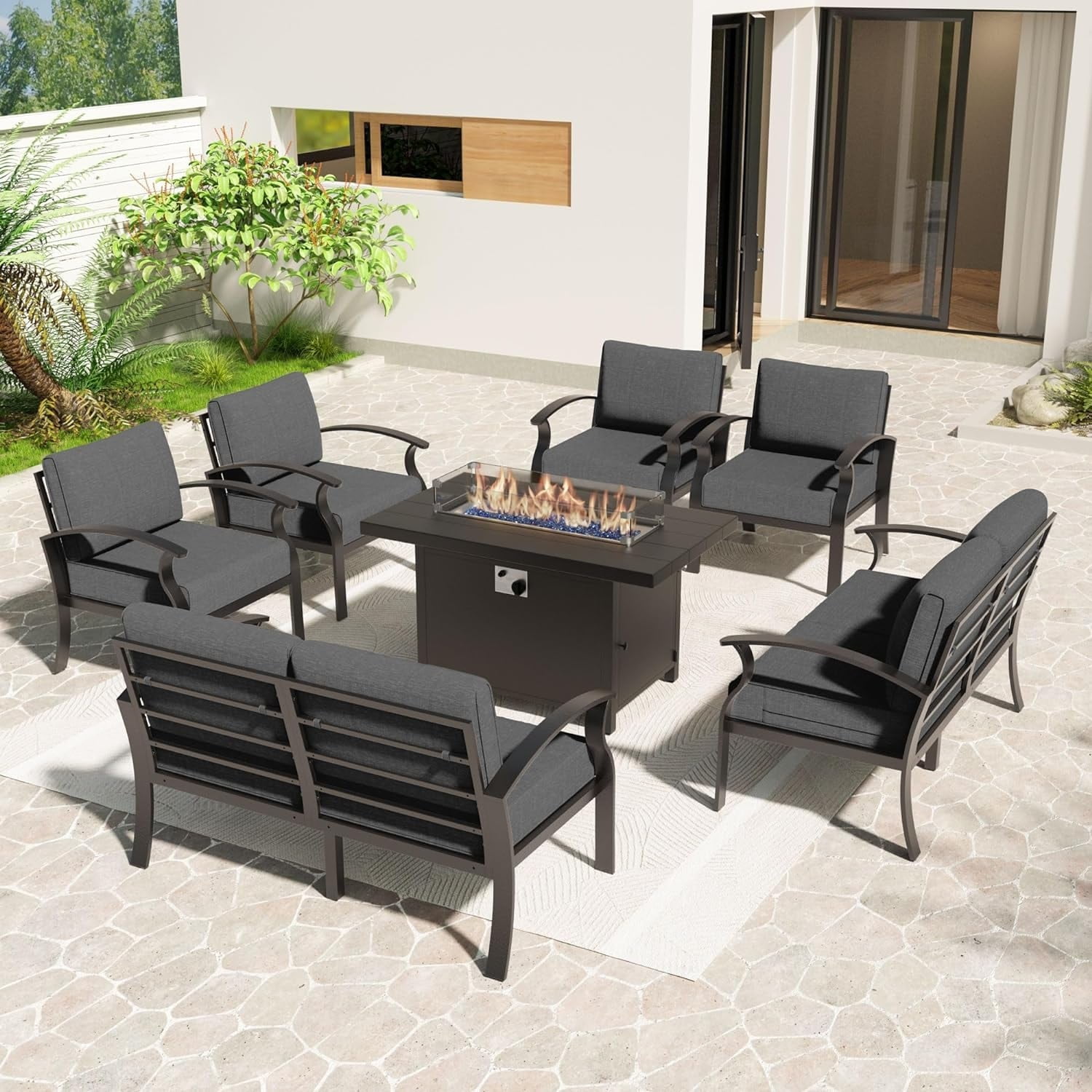 Black aluminum patio table new arrivals