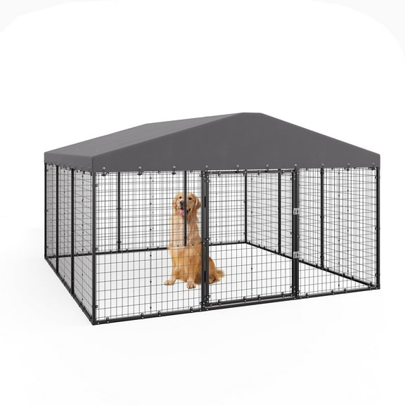 ASJMR Dog Kennel Outdoor Heavy Duty Chicken Run with Rain Cover