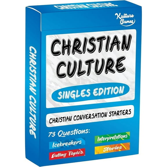 Kulture Games Christian Culture (Singles Edition) - Conversation Starters to Spark Meaningful Discussion Between Christian Singles - Christian Party Game - Thought Provoking Bible Discussion Cards