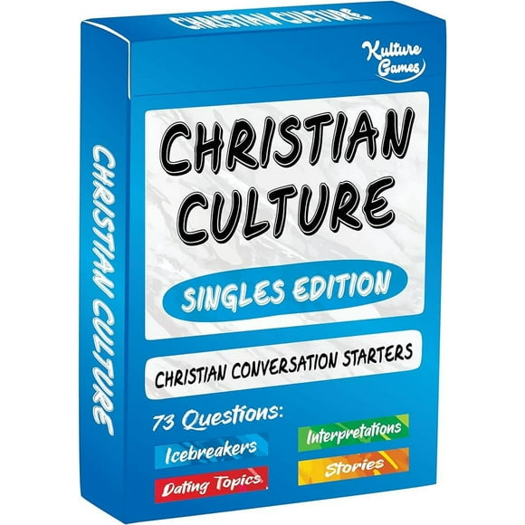 Kulture Games Christian Culture (Singles Edition) - Conversation Starters to Spark Meaningful Discussion Between Christian Singles - Christian Party Game - Thought Provoking Bible Discussion Cards