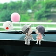 thumbnail image 1 of Kuluzego Couple Cute Ornaments,Bobbleheads Couple Figure Figurines Balloon Ornaments for Car Dashboard,Car Interior Dashboard Decoration Accessories for Women Girls Gifts", 1 of 2