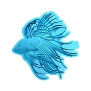 Kuluzego Lionfish Resin Fighting Fish Resin Art Mould Silicone Molds for Epoxy Resin Large Statue Casting Molds for Wall Hanging Desktop Fish Tank Decor