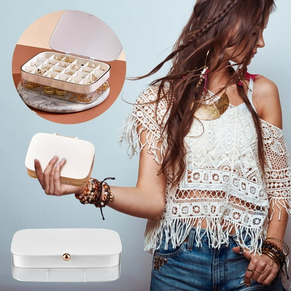 Kuluzego Multi Layer Jewelry Storage Box Multi Compartment Large Capacity Earring Jewelry Box Bracelet Sorting Box,Home Essentials