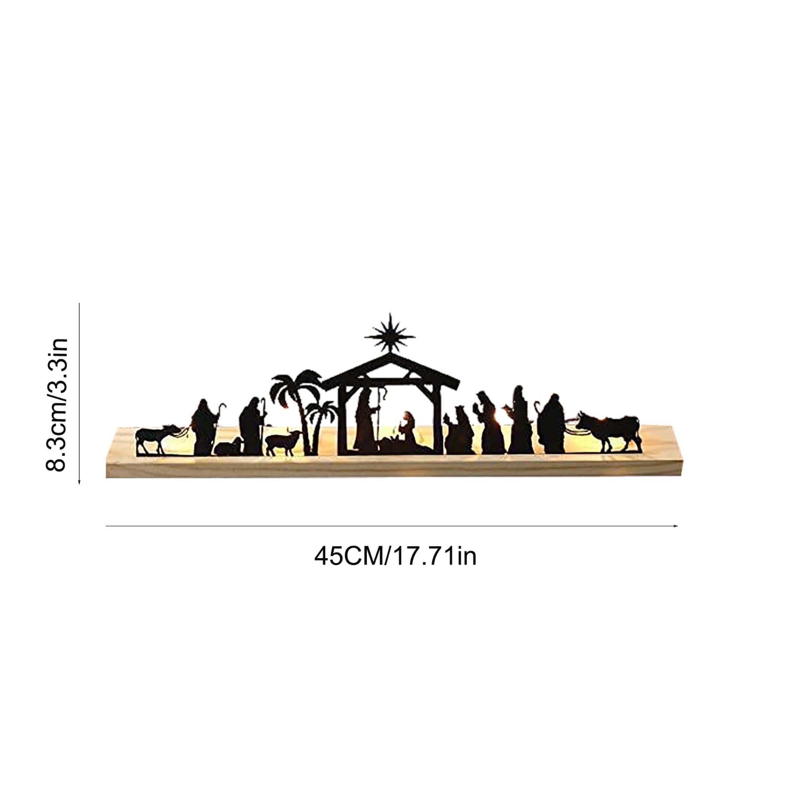 Kuluzego Nativity Scene Nativity Sets for Christmas Indoor Black Metal