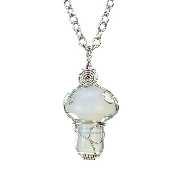 Kuluzego Vintage Silk Pendant Necklace Natural Crystal Pendant