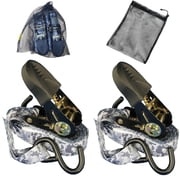 Kuma by Everest 1 x 10 Digital Camo Ratchet Tie-Down Straps, 400lbs. WLL, 2-Pack