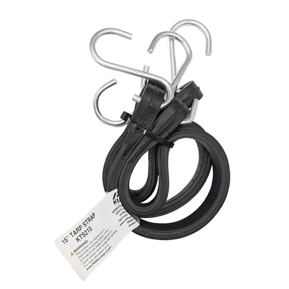 Kuma by Everest 21" Natural Rubber Tarp Straps Ideal Tie-downs for securing tarps, canvases, cargo, tents 2pk