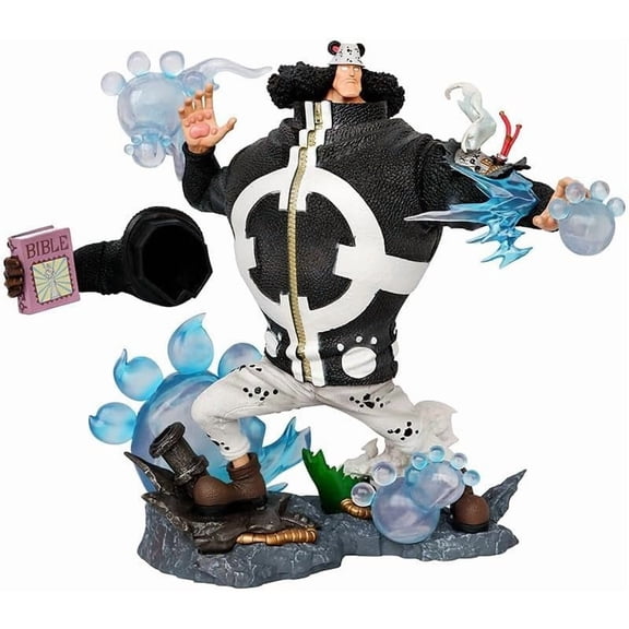 Kuma Figure Big Bright Fihting Bartholemew Kuma Action Figures 32cm/12.6inch PVC Character Figurine Model Collectible for Anime Fans Gift
