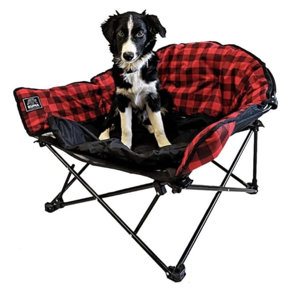 Kuma Lazy Dog Bed RED Plaid