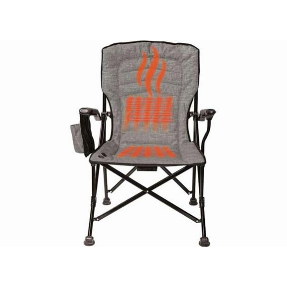 Kuma Outdoor Gear 887-KM-SBHC-HG Switchback Heated Chair W/Usb-C Power Bank - He