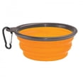 thumbnail image 1 of Kuma Outdoor Gear 9706.4043 1 Litre KM-CSB-OG Collapsible Silicone Bowl for Pets, Orange & Gray, 1 of 1