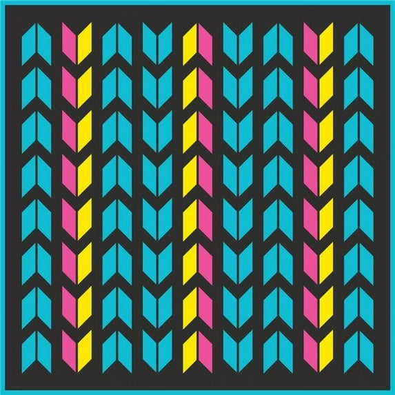 Kuma Outdoor Gear 9706.4127 9 x 9 ft. Lollipop Chevron Outdoor Mat, Multi Color
