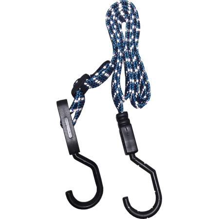 Kuma by Everest Reflective Rubber Adjustable 10" - 48" Bungee Cord, 5 Count