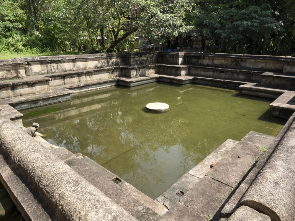 Kumara Pokuna (Royal Bathing Pond) formerly called Sila Pokkharani 12th c CE in the royal park at Polonnaruwa North Central Province Sri Lanka Canvas Art - Panoramic Images (12 x 16)