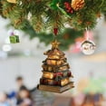 thumbnail image 1 of Kumdkd 1-Pack Book Tree Christmas Ornament, 2025 Bookworm Christmas Ornaments 2D Flat, Gift for Women, Book Lovers, Readers, Librarian, Book Nerd Friends Keepsake Gifts, Xmas Tree Decor, 1 of 6