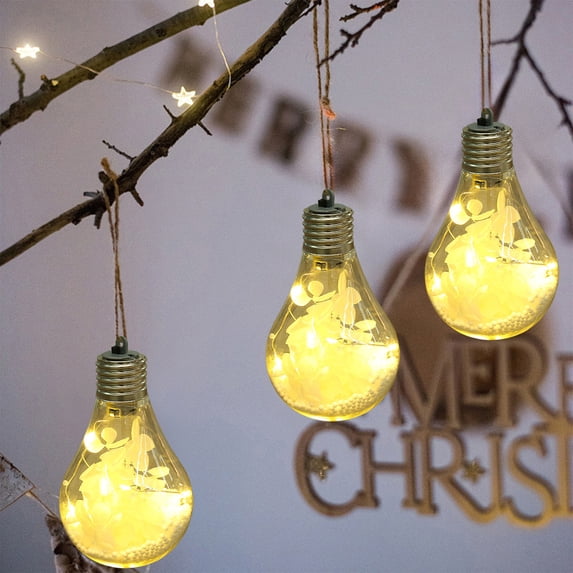 Kumdkd 1-Pack Hydrangea Glow Orbs - Solar Powered LED Glass Christmas Balls for Indoor/Outdoor Decor (4.3in Warm Yellow)
