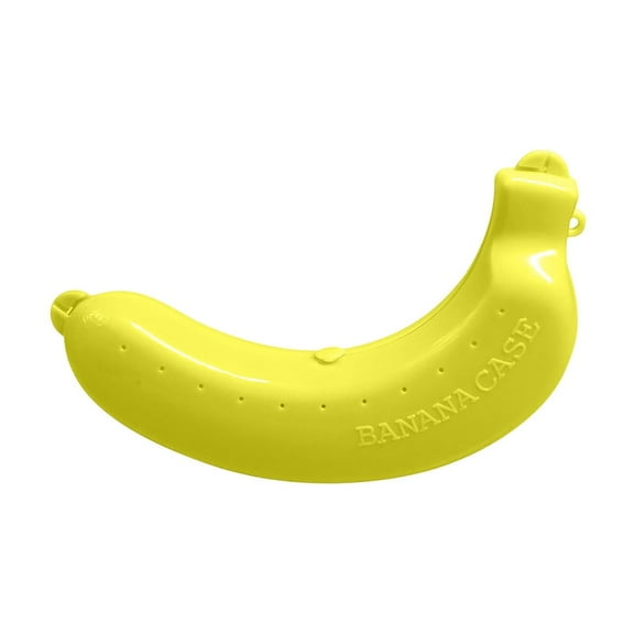 Kumdkd 1 Pack Yellow Banana Case, Banana Keeper on The Go Outdoor Travel Case BPA-Free Fruit Protector Portable Banana Holder Cute Carrier Storage Box (Banana Keeper)