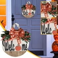 thumbnail image 1 of Kumdkd 12" Eye-Catching Pumpkin Welcome Sign - Seasonal Home Decor for Front Doors & Walls (Halloween/Thanksgiving), 1 of 9