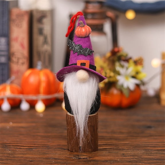 Kumdkd 1PC Halloween Stuffed Gnomes Plush,Handmade Festival Witch Tomte Scandinavian Elf Home Decor,Halloween Day Party Table Centerpiece Santa Gnomes Gift