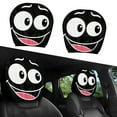 thumbnail image 1 of Kumdkd 2-Pack Funny Car Print Headrest Covers, Universal Stretchy Mesh Car Headrest Protectors (10x11 Inch) for Most Vehicles, Novelty Car Accessories Gift, 1 of 3