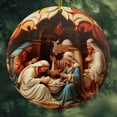 thumbnail image 1 of Kumdkd 2025 3D Nativity Acrylic Ornament - Holographic Christmas Car Hanging Decor | Religious Tree Pendant Gift | Shatterproof Holiday Wreath Decoration, 1 of 6