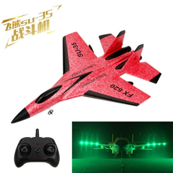 Kumdkd 2025 Upgrade Glider Airplane - LED Remote Control Airplane with 2.4GHz RC, Auto Hover & Stabilization, 12-15 Min Flight, 300m Range, Easy Fly for Kids & Adults, Outdoor Toy Gift