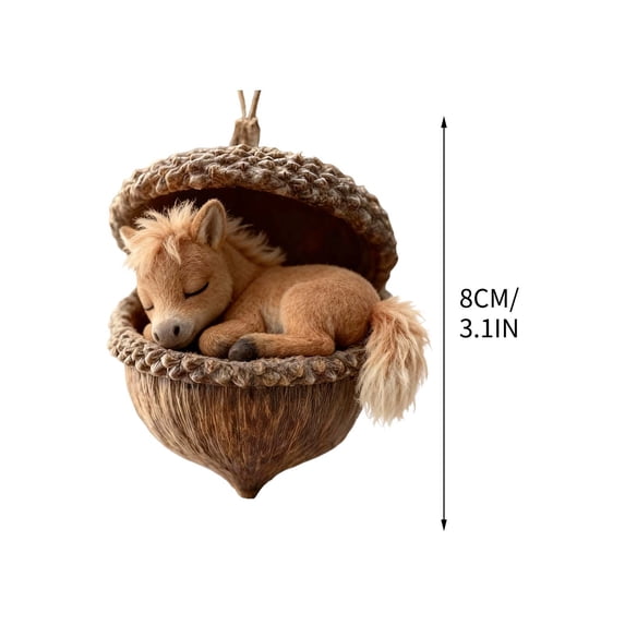 Kumdkd 2D Forest Animal Acorn Ornaments, Animal Ornaments for Christmas Tree, Christmas Ornaments Forest Animals Little Animals Acrylic Hanging Decoration Gift for Animal Lovers, Unbreakable Ornament