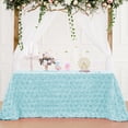 thumbnail image 1 of Kumdkd 3D Rose Embossed Round Tablecloth, 47in Polyester Satin Rose Table Cover for Wedding Cake Table, Valentine's Day, Anniversary, Hotel Dining Decor, Blue, 1 of 6