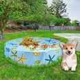 thumbnail image 1 of Kumdkd 47 inch Round Pool Cover, Foldable Bath Pool Cover, Fit Dog Swimming Pool, Pets Kids Bath Tub, Anti-UV Dustproof Safety Pool Cover with Cute Ocean Animals Pattern, 1 of 9