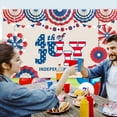 thumbnail image 1 of Kumdkd 4th of July Party Backdrop Patriotic Sign Banner Independence Day Theme Party Background Fabric Patriotic Hanging Banner Decorations for 4th of July Veterans Day Memorial Day, 59×35in, 1 of 6