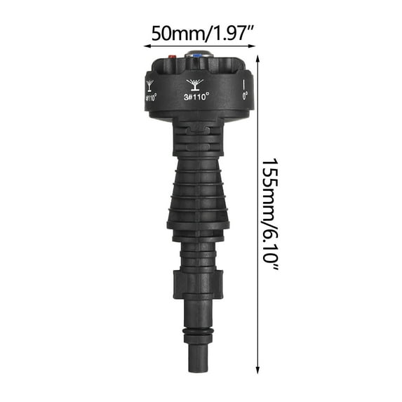 Kumdkd 6-in-1 Pressure Washer Nozzle Attachment - Heavy Duty 2500PSI Adjustable Spray Tip for Karcher/Simpson Washers | 15°-45° Rotating Head for Concrete, Car Wash & Deck Cleaning