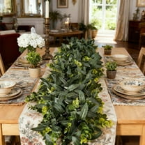 Kumdkd 6ft Artificial Olive Branch Garland - Realistic Faux Green Olive Leaves Rattan Vine, Flexible Bendable Stems for Home Wall Decor, Wedding Arch, Christmas Mantel, Table Centerpiece