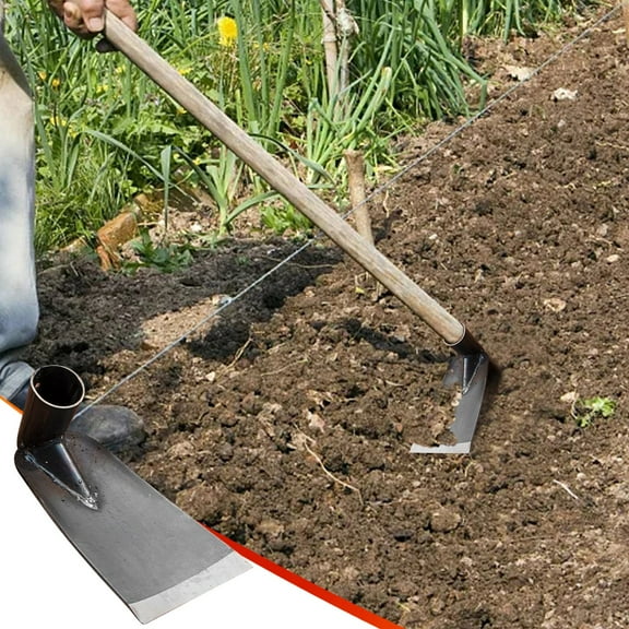 Kumdkd 7.3x3.7in Lightweight Hoe for Ground Preparation, Field Hoe, Gardening Cutting Grass Sickle, Japanese Sickle Style Hand Weeder Tool with Thick Blade