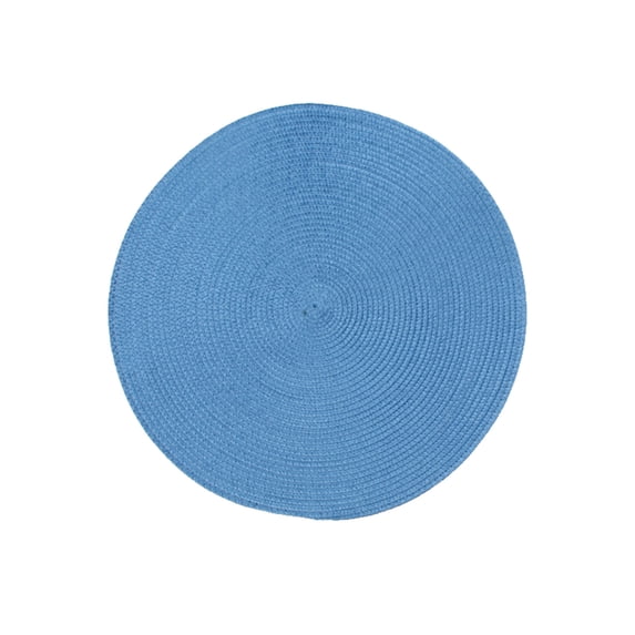 Kumdkd 7 in Round PP Woven Placemat, Oil Proof Heat Resistant Table Mats for Dining Kitchen Coffee Table, Easy Clean Elegant Table Decor
