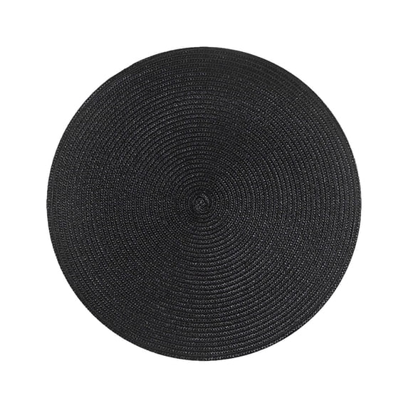Kumdkd 7 in Round PP Woven Placemat, Oil Proof Heat Resistant Table Mats for Dining Kitchen Coffee Table, Easy Clean Elegant Table Decor